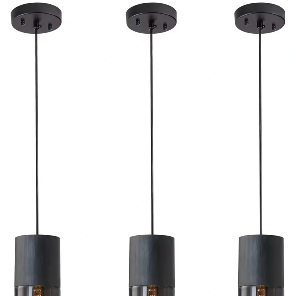 Modern Black Pendant Light Fixture - Picture 1 of 5